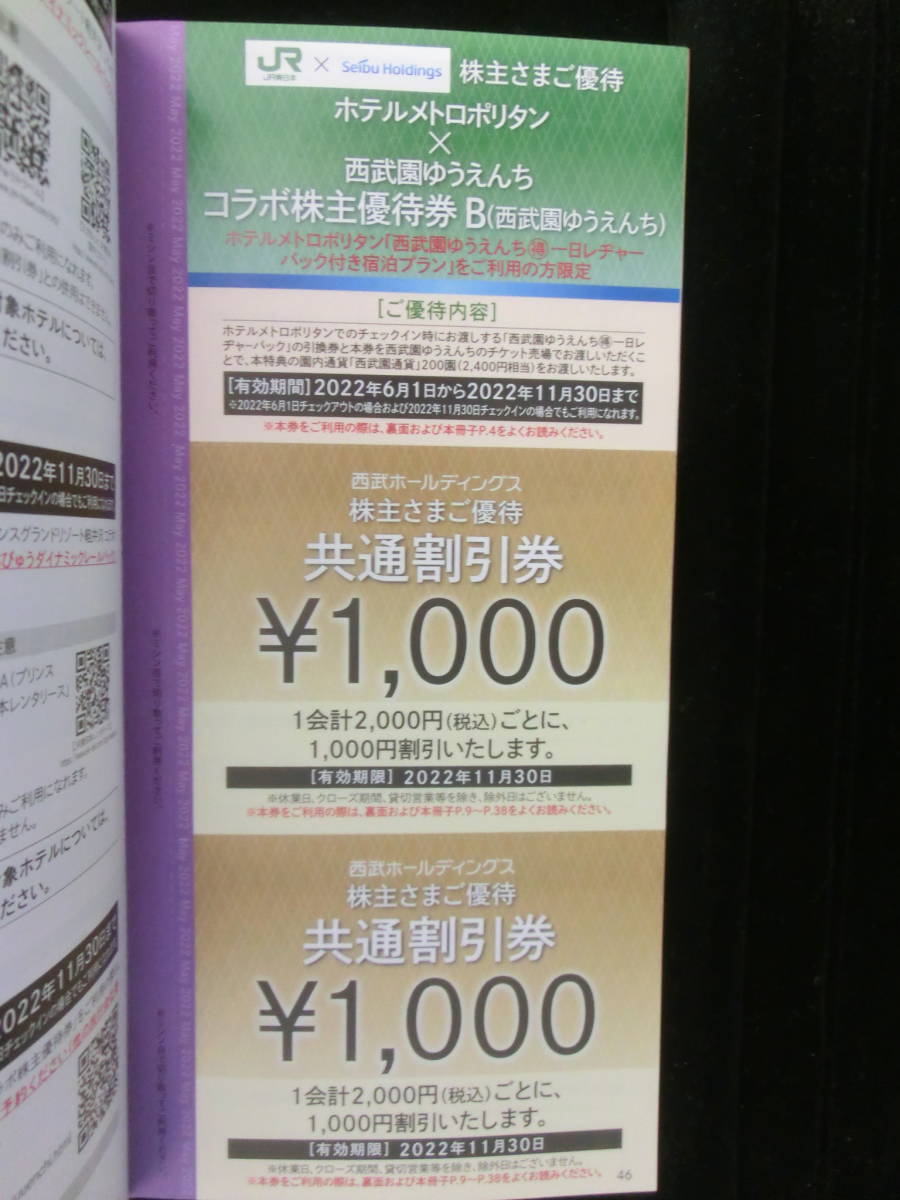 送料込☆【野球なし】 西武ホールディングス 株主優待券 共通割引券*10
