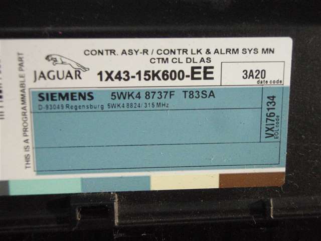 * J51XA Jaguar X lock alarm 1X43-15K600-EE 15570JJ