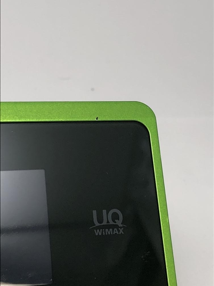U521【中古・制限○　白ロム】 UQ WiMAX 2+ Speed Wi-Fi NEXT WX06 モバイルルーター au ライムグリーン /060_画像4