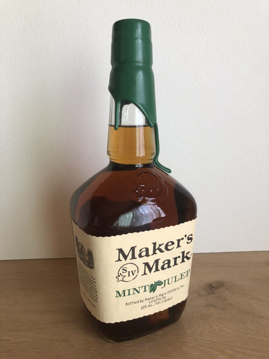 新品 未開栓 Maker's Mark メーカーズ マークMINT JULEP ミントジュレップ グリーン 33° 1L リキュール 類 バーボン WHISKY_画像1