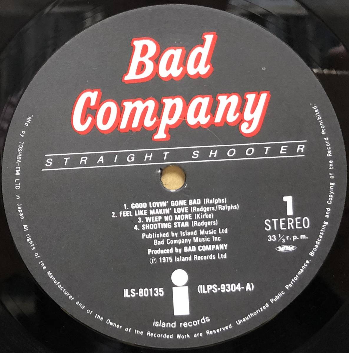 UKハード　帯付国内オリジナル盤　Bad Company / Straight Shooter_画像7