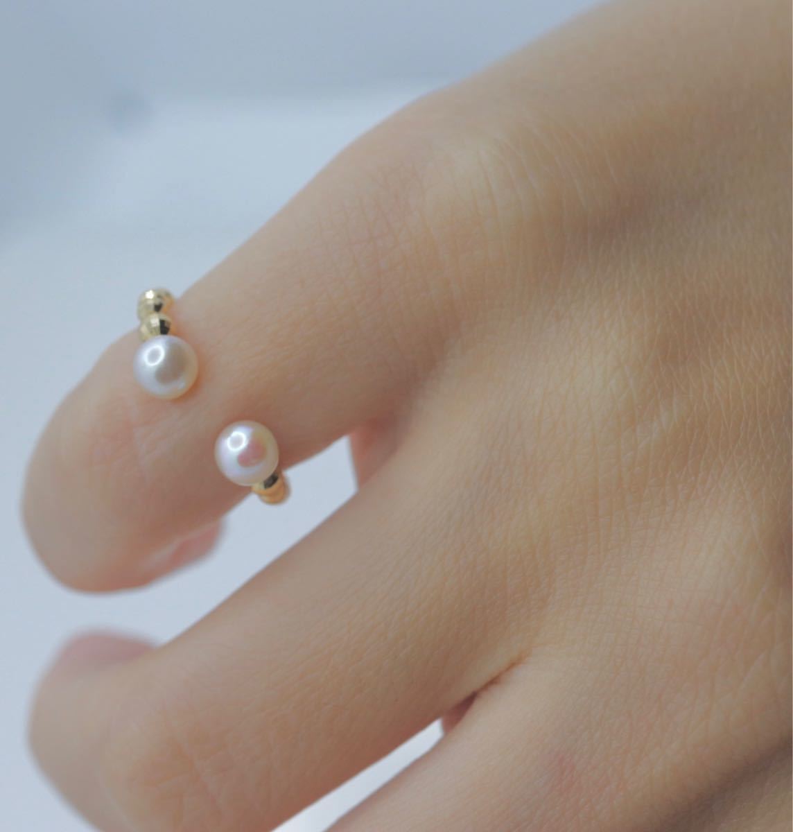 k18 アコヤパール4.5mm イヤーカフリングfreeサイズ | contifarma.pe