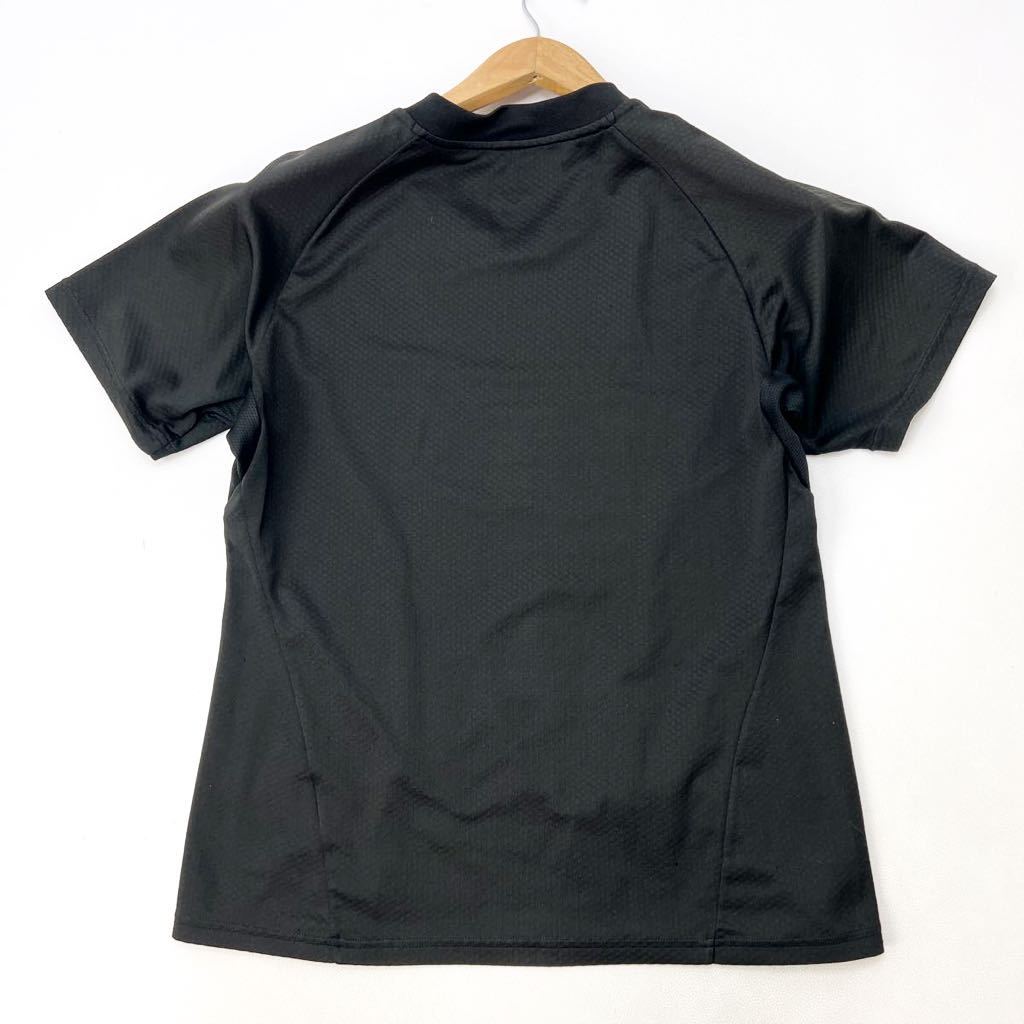 デサント ☆ DESCENTE レディース 速乾 半袖 Tシャツ XO ブラック パープル ランニング トレーニング 幅広いスポーツ用として♪ ■ED143_画像3