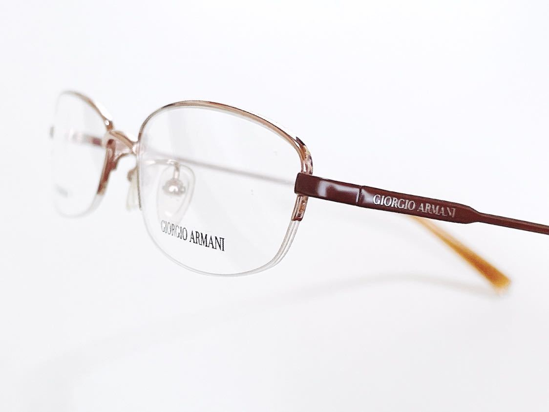 新品　GIORGIO ARMANI ジョルジオ・アルマーニ　ベータチタン　β-TITANIUM メガネ　眼鏡　上品　ハーフリム_画像1