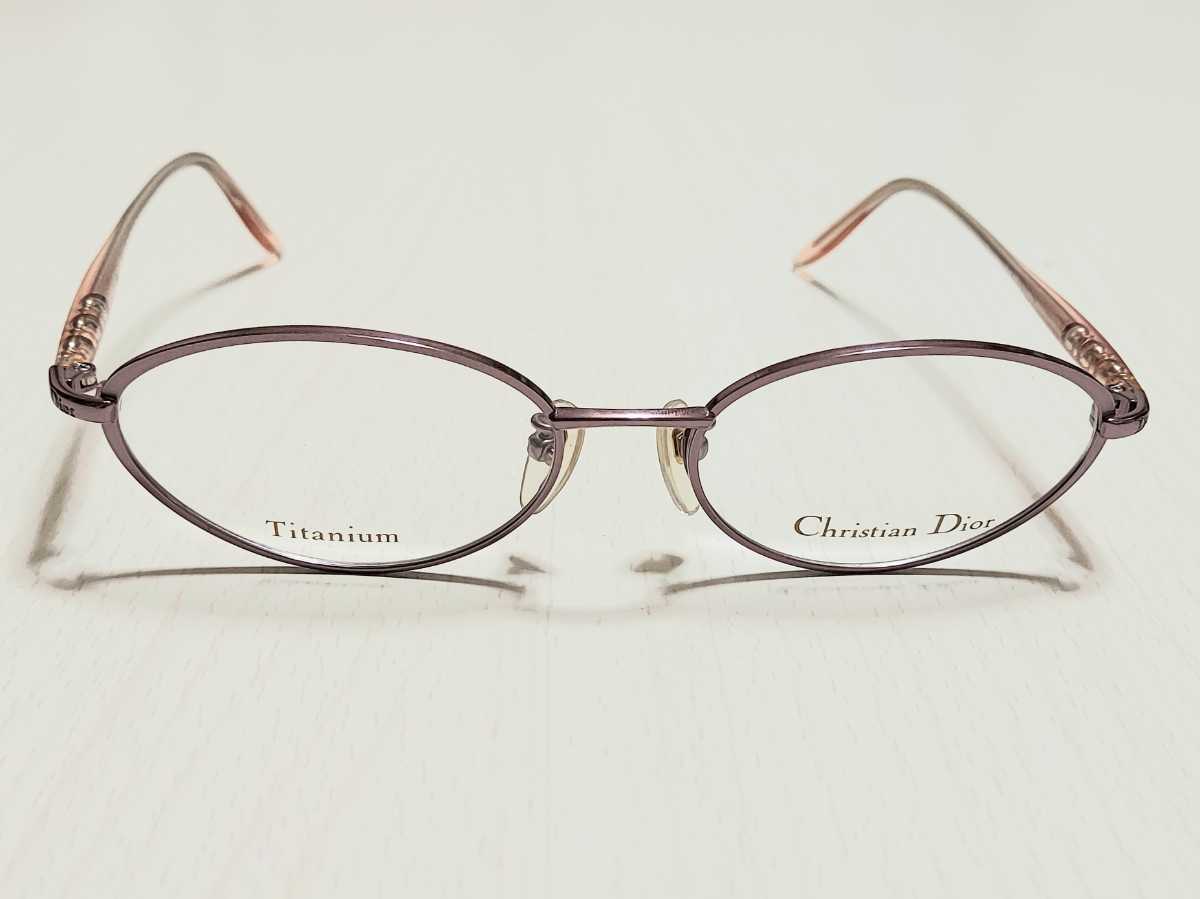 新品　Christian Dior　ディオール　ブランド　日本製　メガネ　眼鏡　高級感　オシャレ　フルリム　ピンク系　可愛い　チタン　軽い_画像3