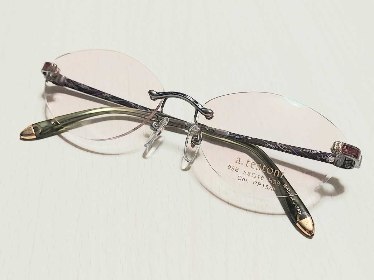 新品 a.testoni アテストニー 日本製 ブランド メガネ 眼鏡 高級感