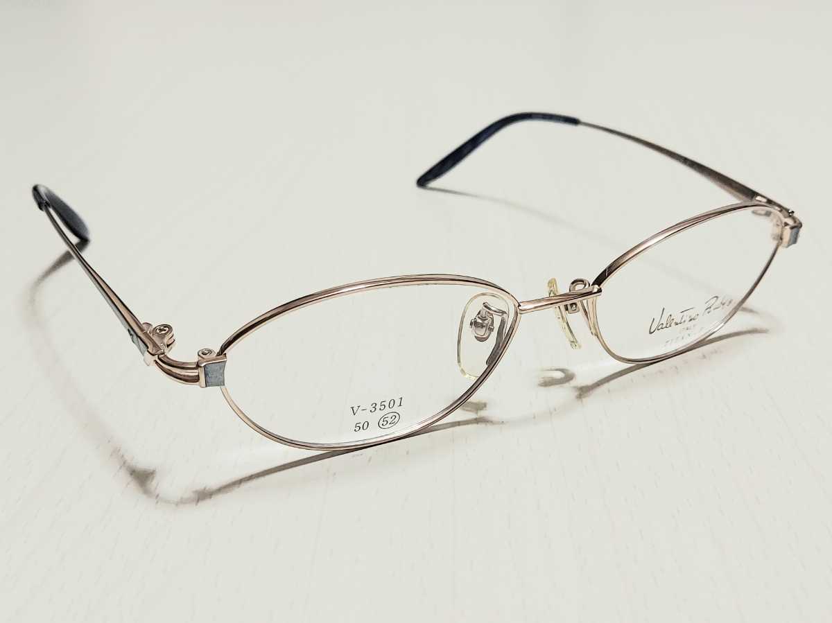 新品　valentino rudy　ヴァレンチノルーディ 日本製　メガネ　眼鏡　高級感　オシャレ　上品　フルリム　チタン　ゴールド　青_画像5