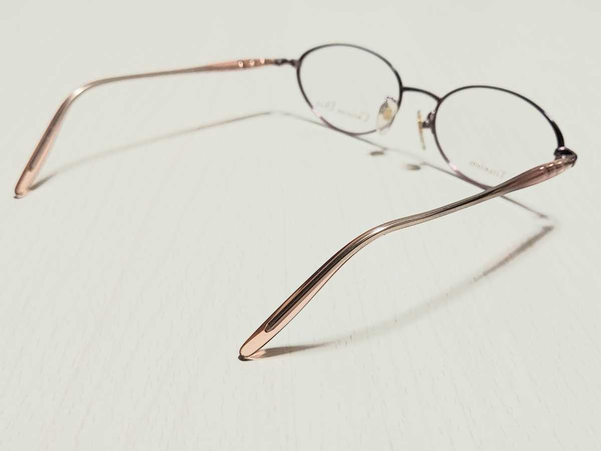 新品　Christian Dior　ディオール　ブランド　日本製　メガネ　眼鏡　高級感　オシャレ　フルリム　ピンク系　可愛い　チタン　軽い_画像8