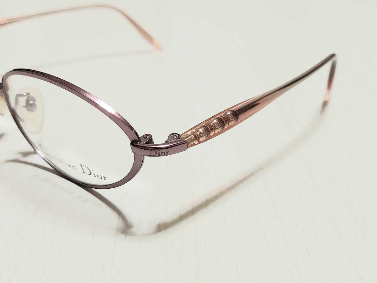 新品　Christian Dior　ディオール　ブランド　日本製　メガネ　眼鏡　高級感　オシャレ　フルリム　ピンク系　可愛い　チタン　軽い_画像4