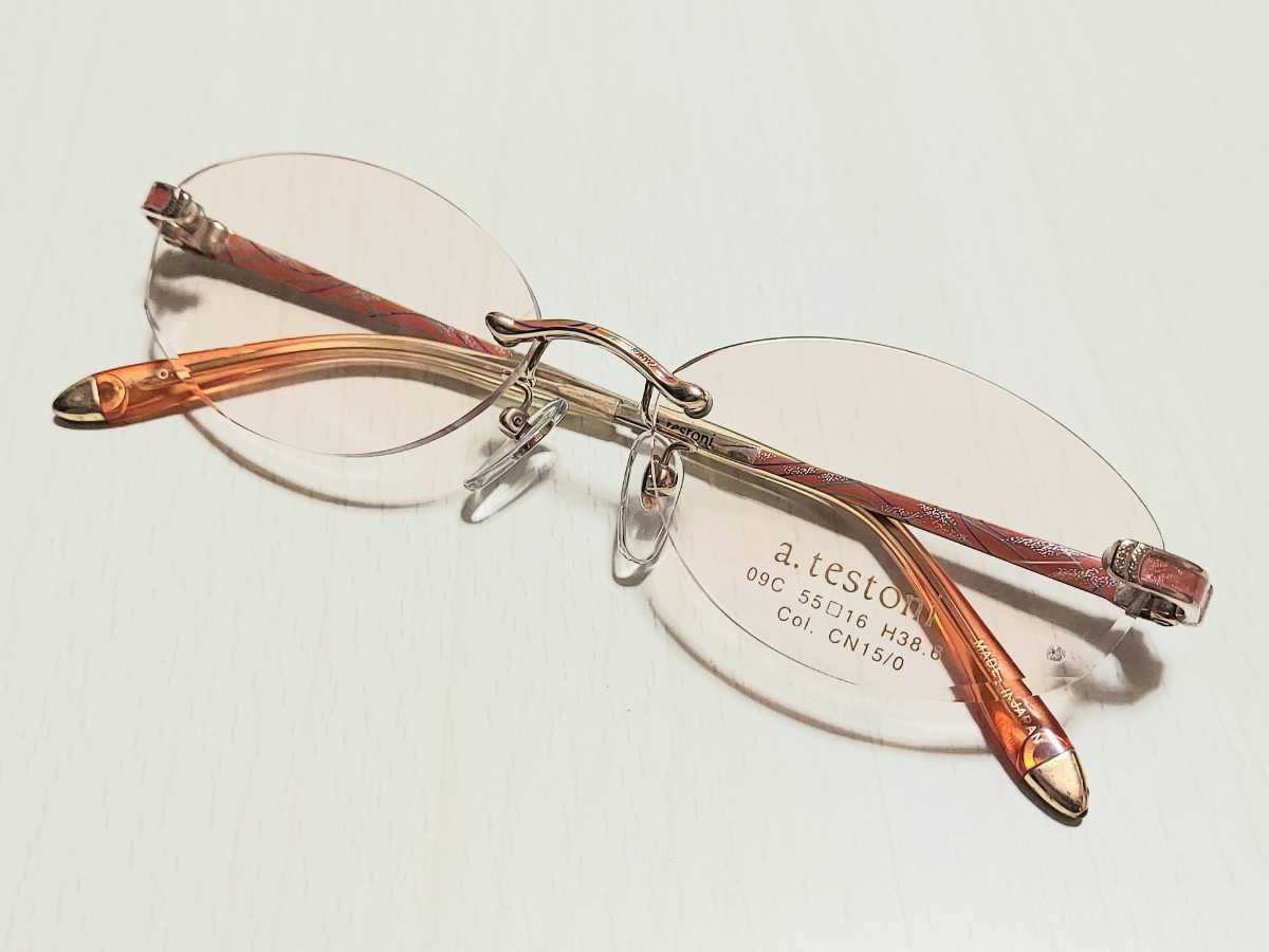 新品 a.testoni アテストニー 日本製 ブランド メガネ 眼鏡 高級感