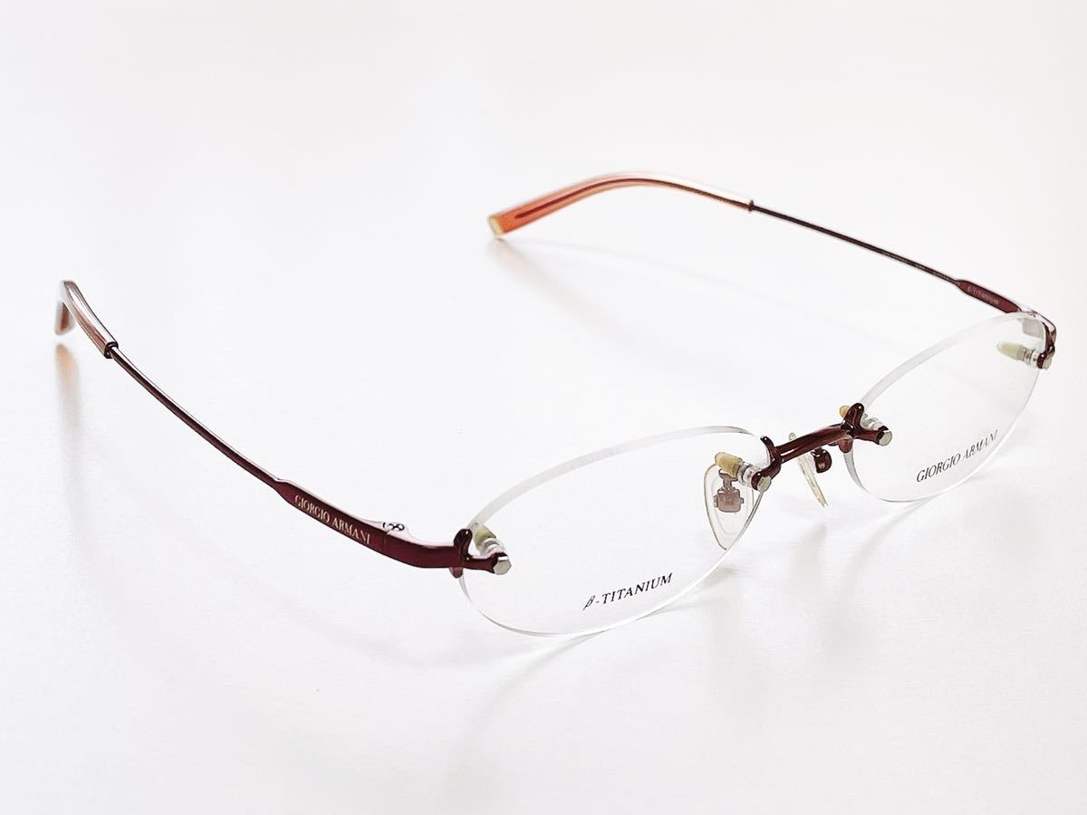 新品　GIORGIO ARMANI ジョルジオ・アルマーニ　チタン　titanium メガネ　眼鏡　オシャレ　上品　ふち無し　ツーポイント_画像5