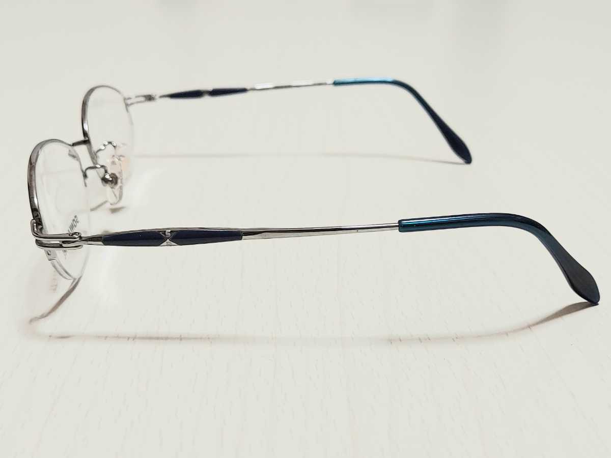 新品　SONIA AYKIEL　ソニアリキエル　日本製　メガネ　眼鏡　高級感　オシャレ　上品　ハーフリム　シルバー　チタン　軽い_画像7