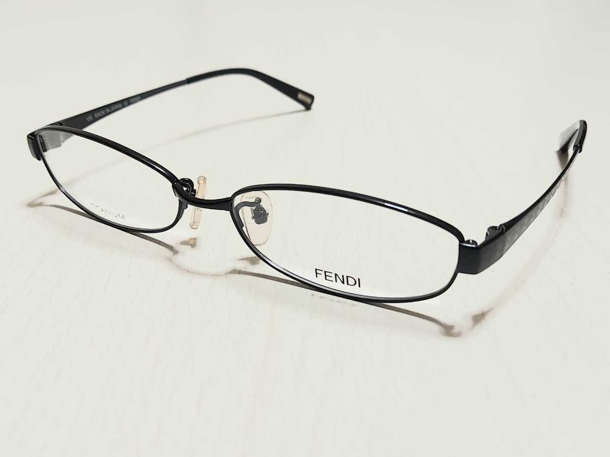 新品　FENDI　フェンディ　日本製　ブランド　メガネ　眼鏡　高級感　オシャレ　上品　フルリム　チタン　軽い　黒　ブラック_画像1