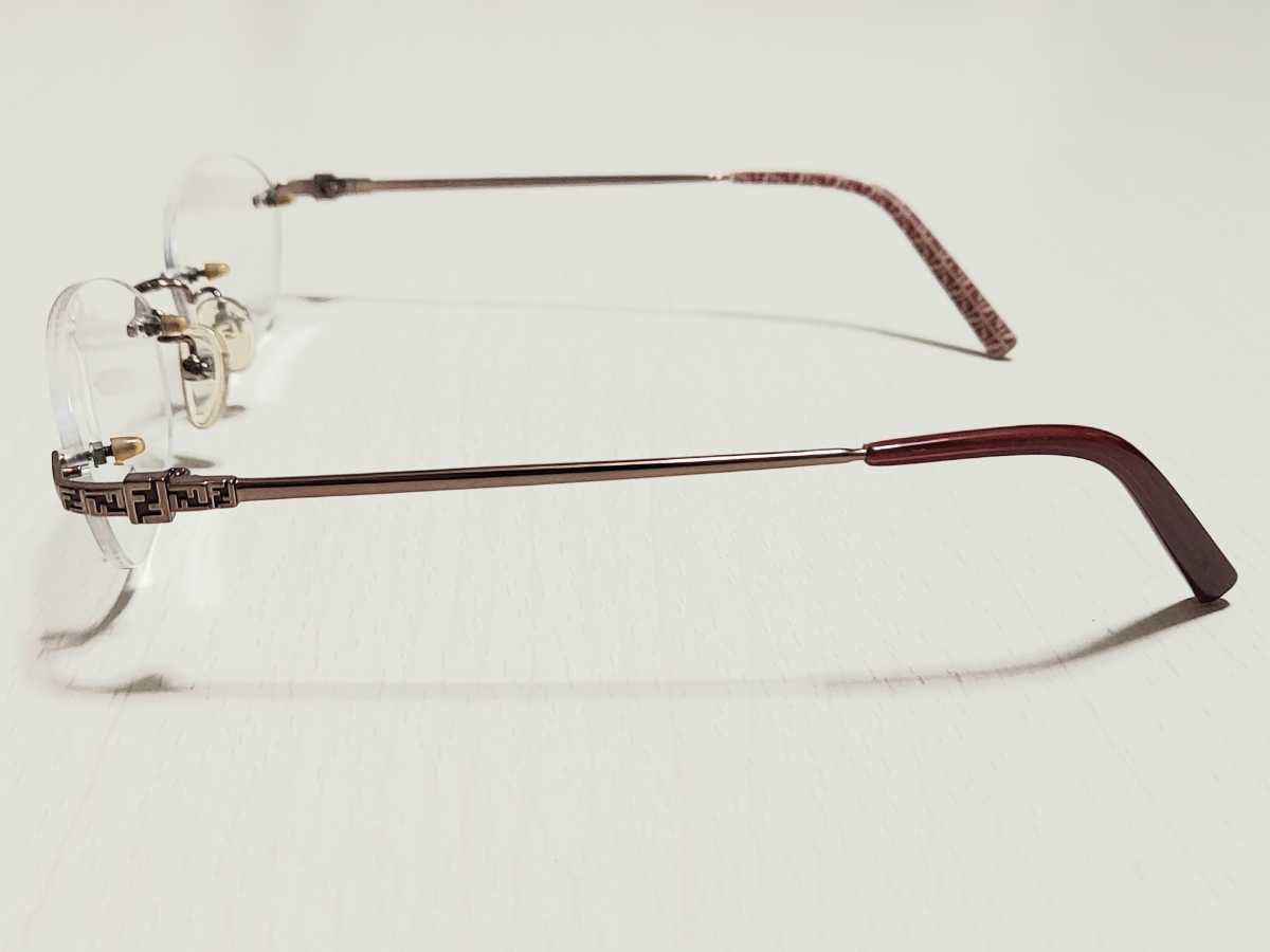 新品　FENDI　フェンディ　日本製　ブランド　メガネ　眼鏡　高級感　オシャレ　上品　ツーポイント　軽い　ゴールド_画像7