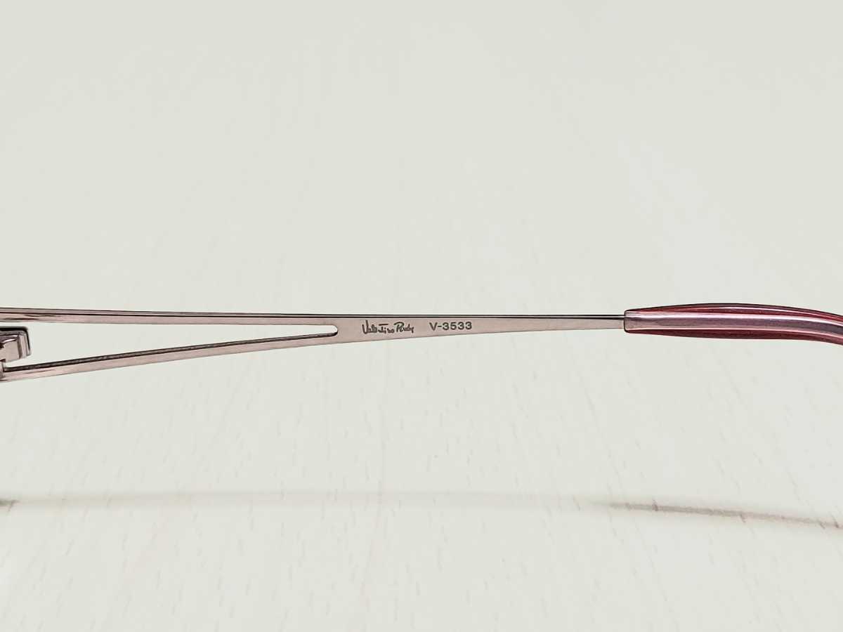 新品　valentino rudy　ヴァレンチノルーディ 日本製　メガネ　眼鏡　高級感　オシャレ　上品　フルリム　チタン　シルバーピンク　可愛い_画像8