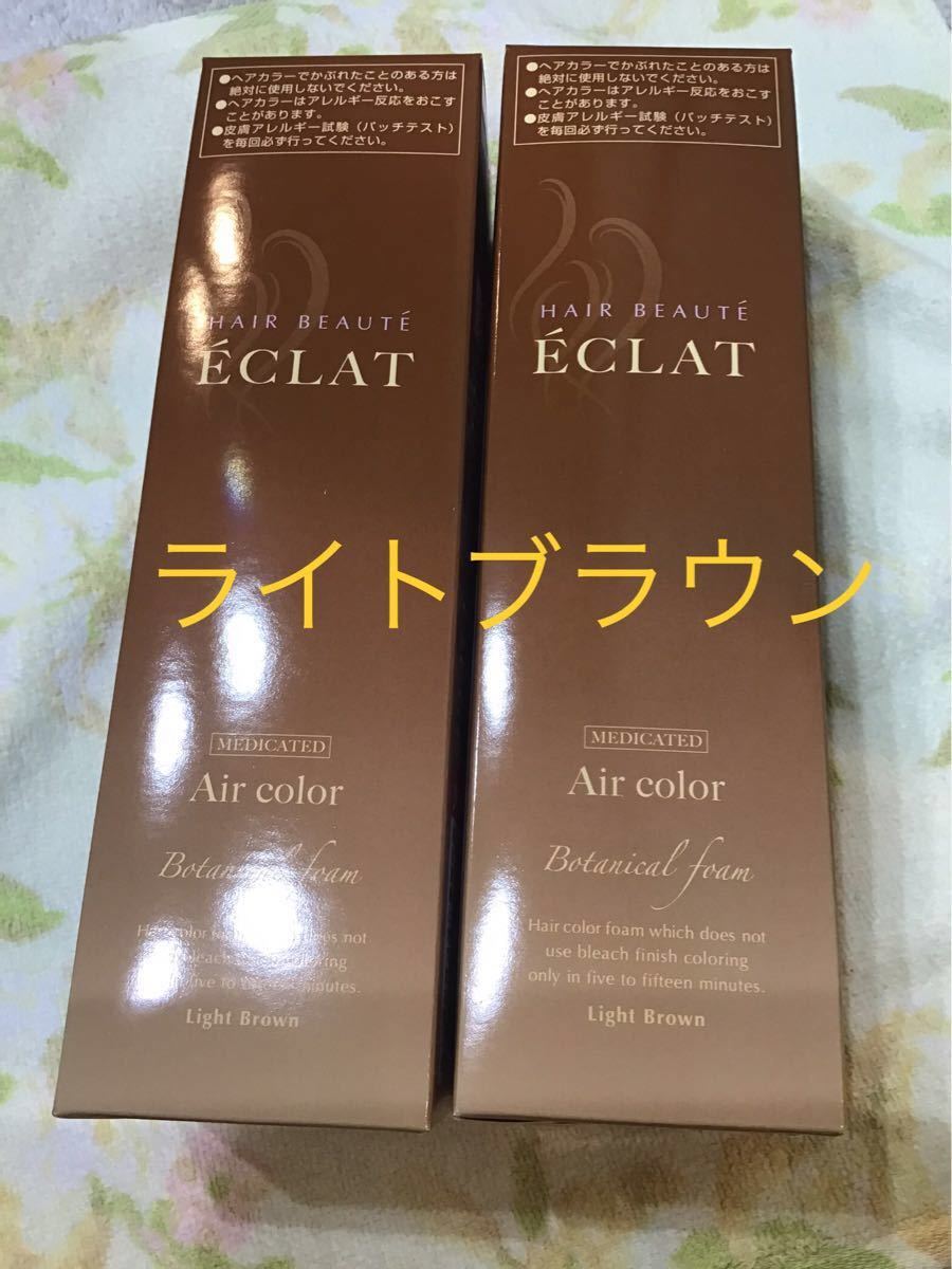 ヘアボーテエクラ ボタニカルエアカラーフォーム 【ライトブラウン】150g 2本