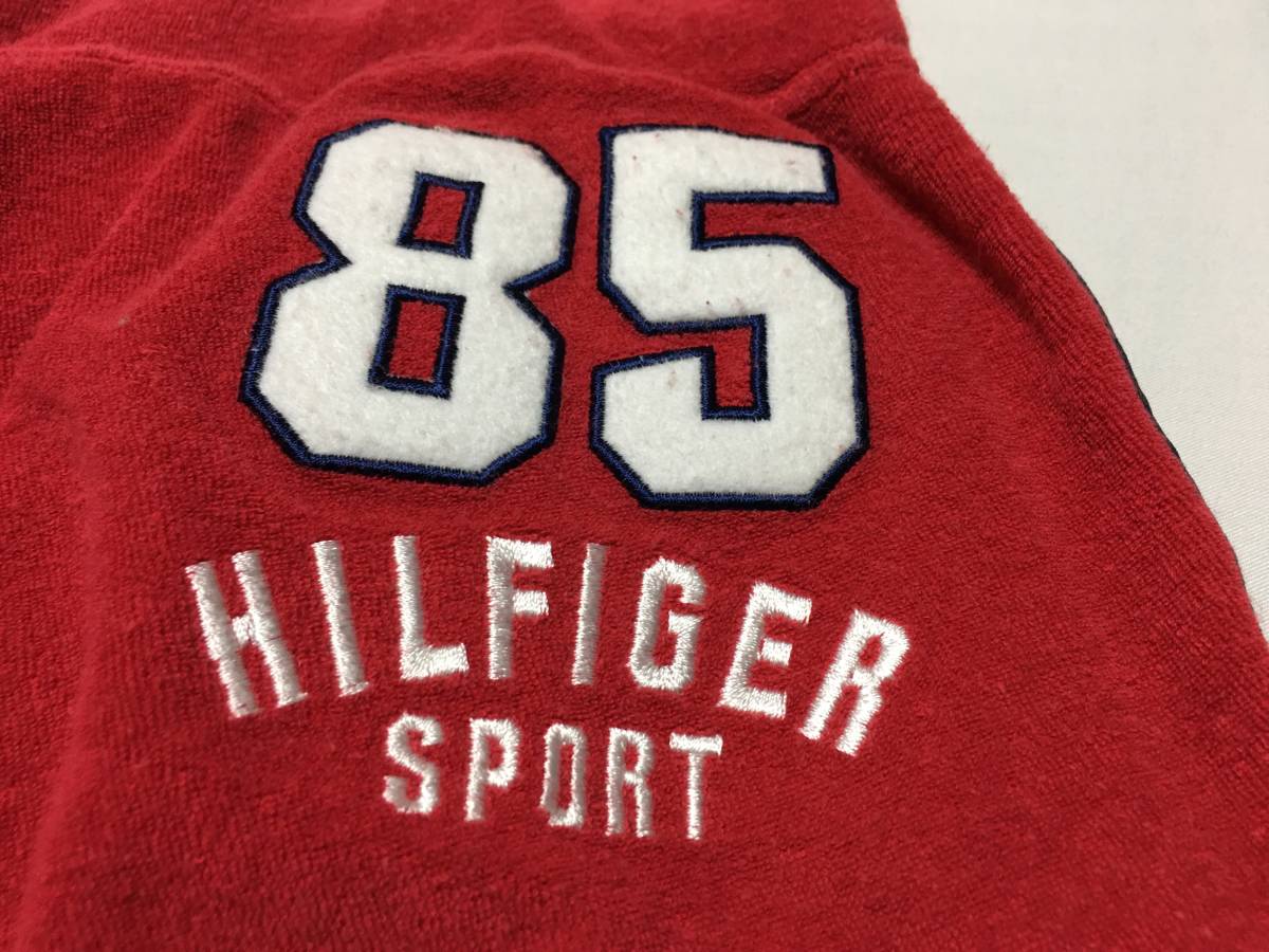 HILFIGER SPORT ヒルフィガースポーツ パイル地系パンツ 赤/濃紺 M 中古品 日本製_画像3