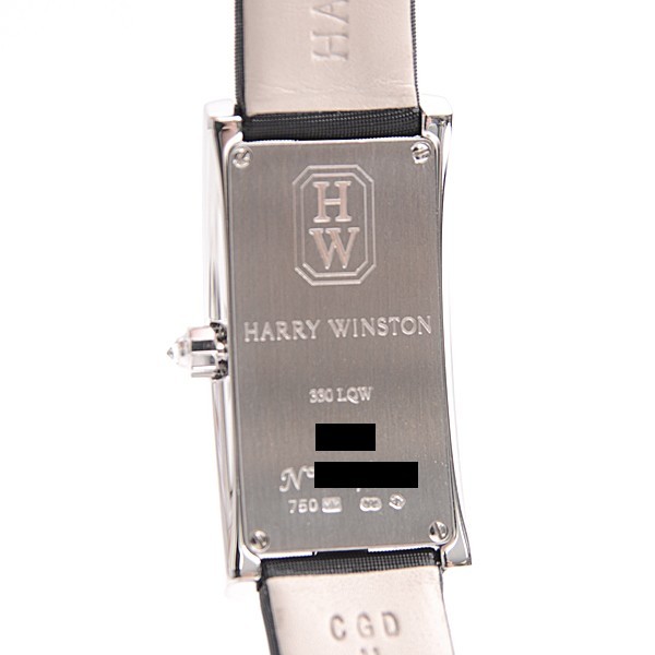 ハリーウィンストン HARRY WINSTON アヴェニュー ダイヤベゼル ネイビーラメ文字盤 レディース 750WG ホワイトゴールド 中古_画像4