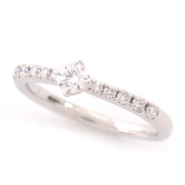 スタージュエリー STAR JEWELRY PT950 ダイヤ リング D:0.28ct 8号