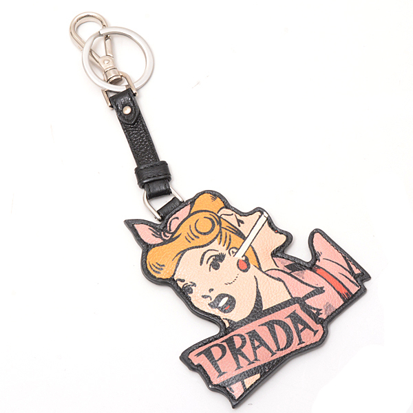 国内初の直営店 プラダ 女性モチーフキーホルダー 中古 PRADA 1TL322