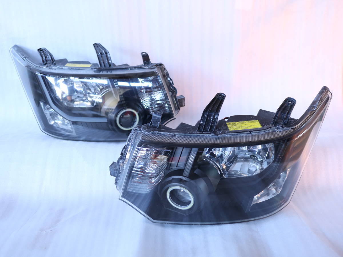 三菱 純正 加工 デリカ D5 CV5W HID ヘッドライト 左右 セット LED COB