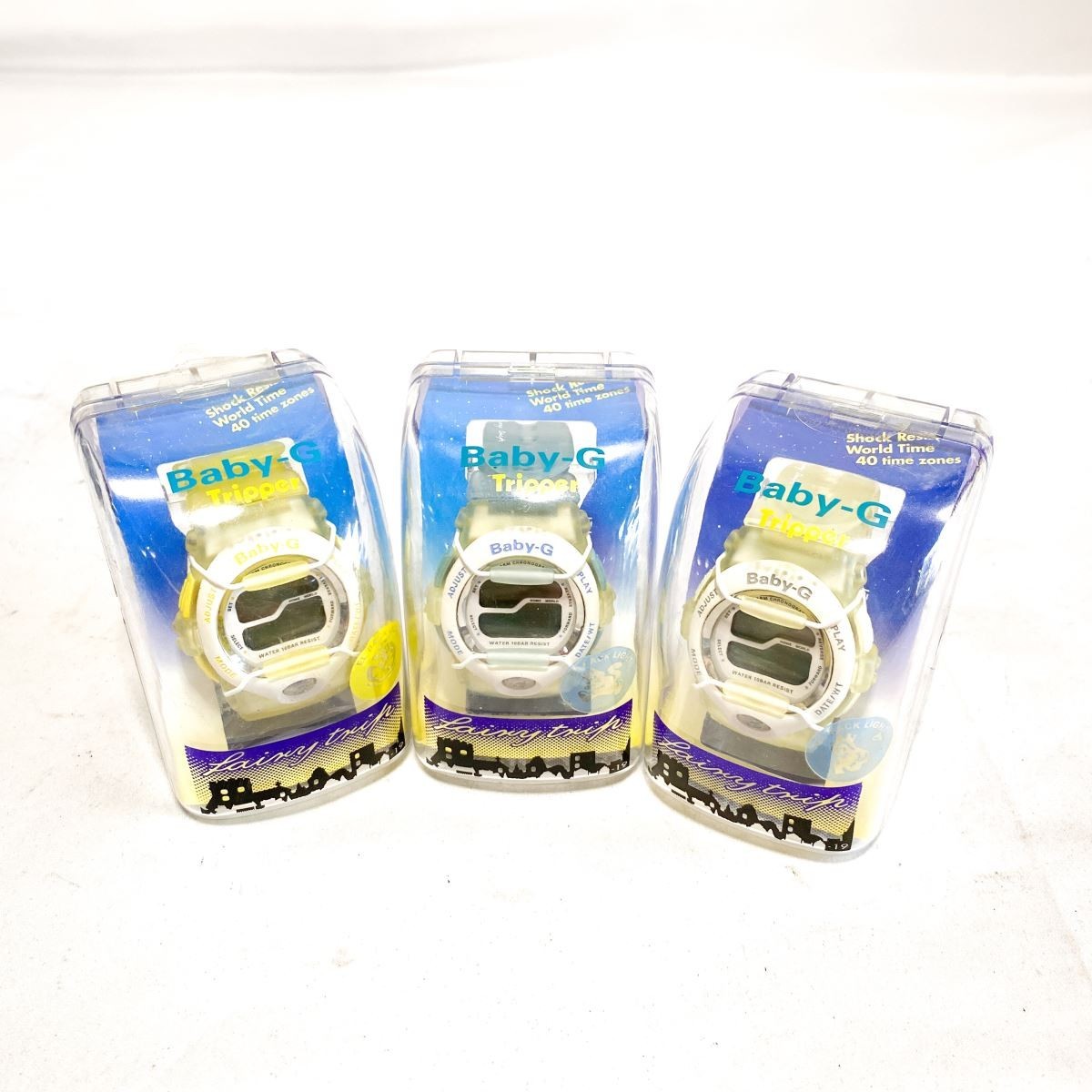 新しい時計【未使用 腕時計 CASIO Baby-G Tripper 3本まとめ】BGT-100F-2AT・BGT-100F-9T・BGT-100F7T 箱付き 保証書 取扱説明書 動作未確認 T433