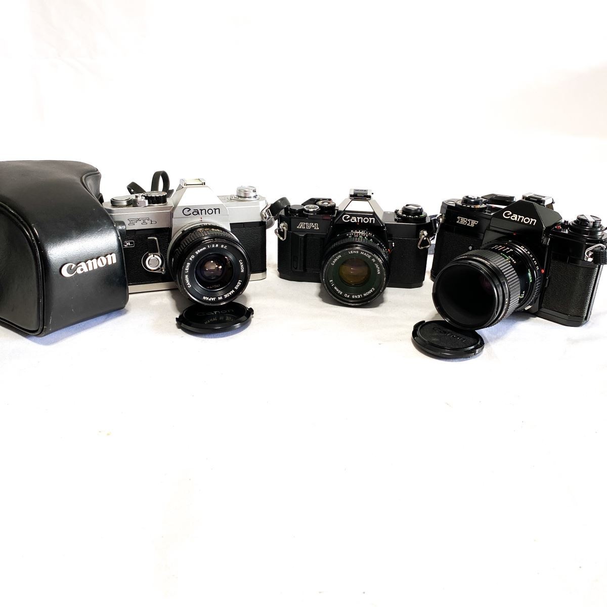 美品 3台】Canon AV-1 EF FTb LENS NEW FD MACRO 50mm F3.5 + F2 + ...
