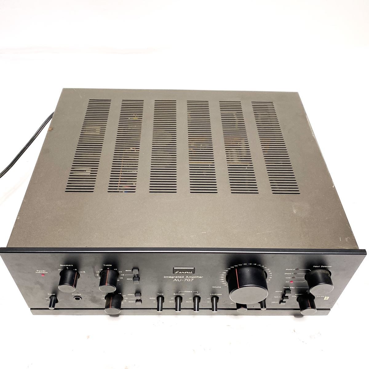 通電OK】SANSUI AU-707 サンスイ プリメインアンプ 黒 ブラック 現状