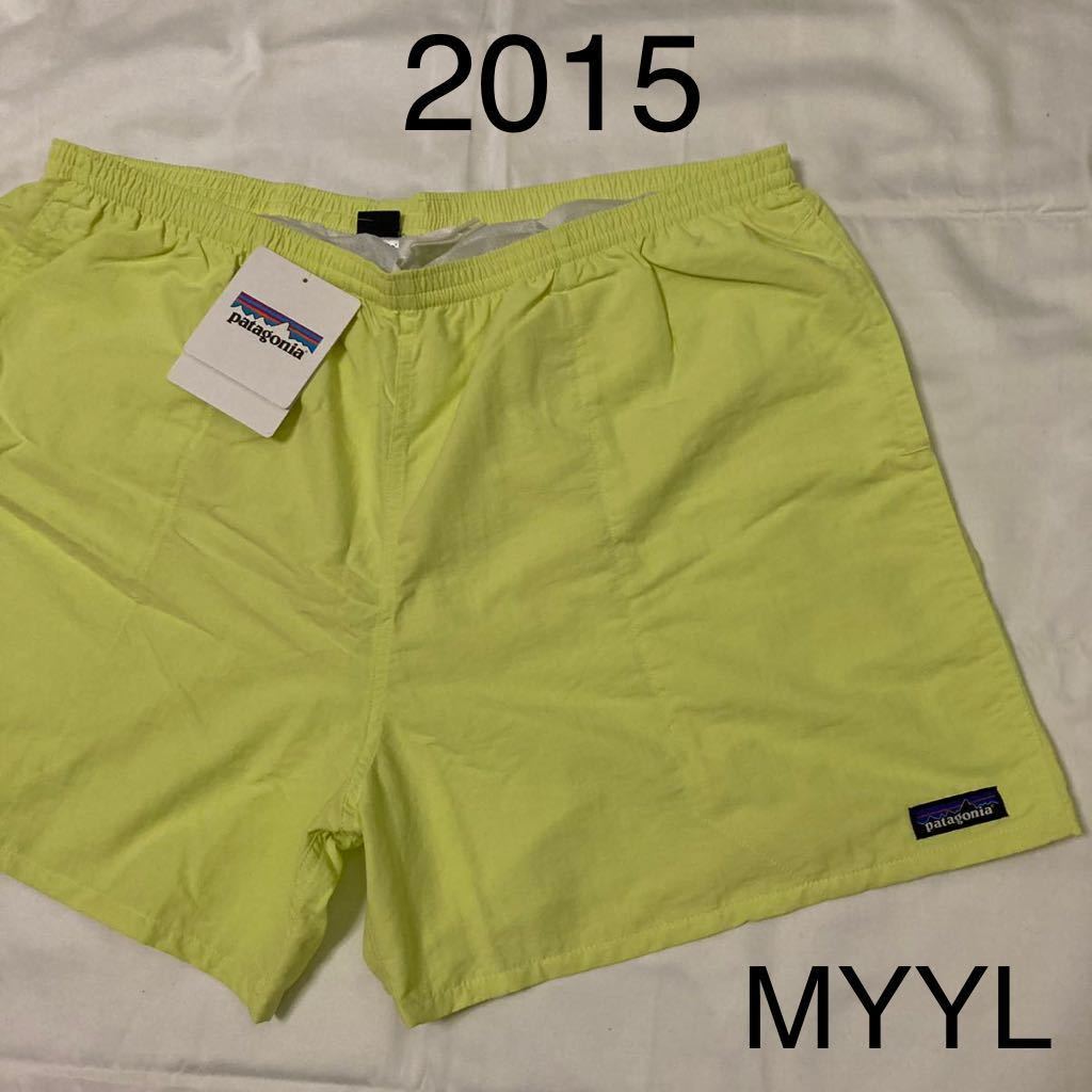 Редкий XXL New [2015 Dead Stock] Patagonia Men's Baggies Shorts 5 дюймов (myyl) желтая флуоресцентная кислота майя.