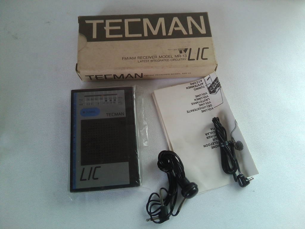 レア！未使用★TECMAN　テクマン　FM/AM ポータブルラジオ　MR-13　高感度・高音質　日本製
