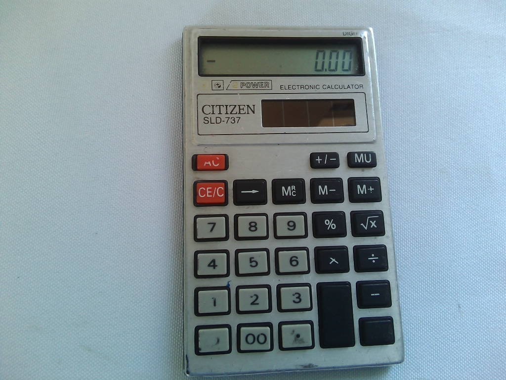 Retro ★ Citizen Solar Calculator Citizing SLD-737 / 2Power ★ Операционный продукт! НЕ -СТАНДАРДА ПЛАТАМА НА ПРЕДЛОЖЕНИЯ 140 Иен возможна