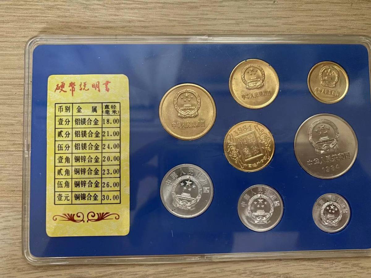 記念硬貨【中国硬幣 1984年 中国人民銀行 ミントセット 記念硬貨【中国硬幣 1984年 中国人民銀行 ミントセット