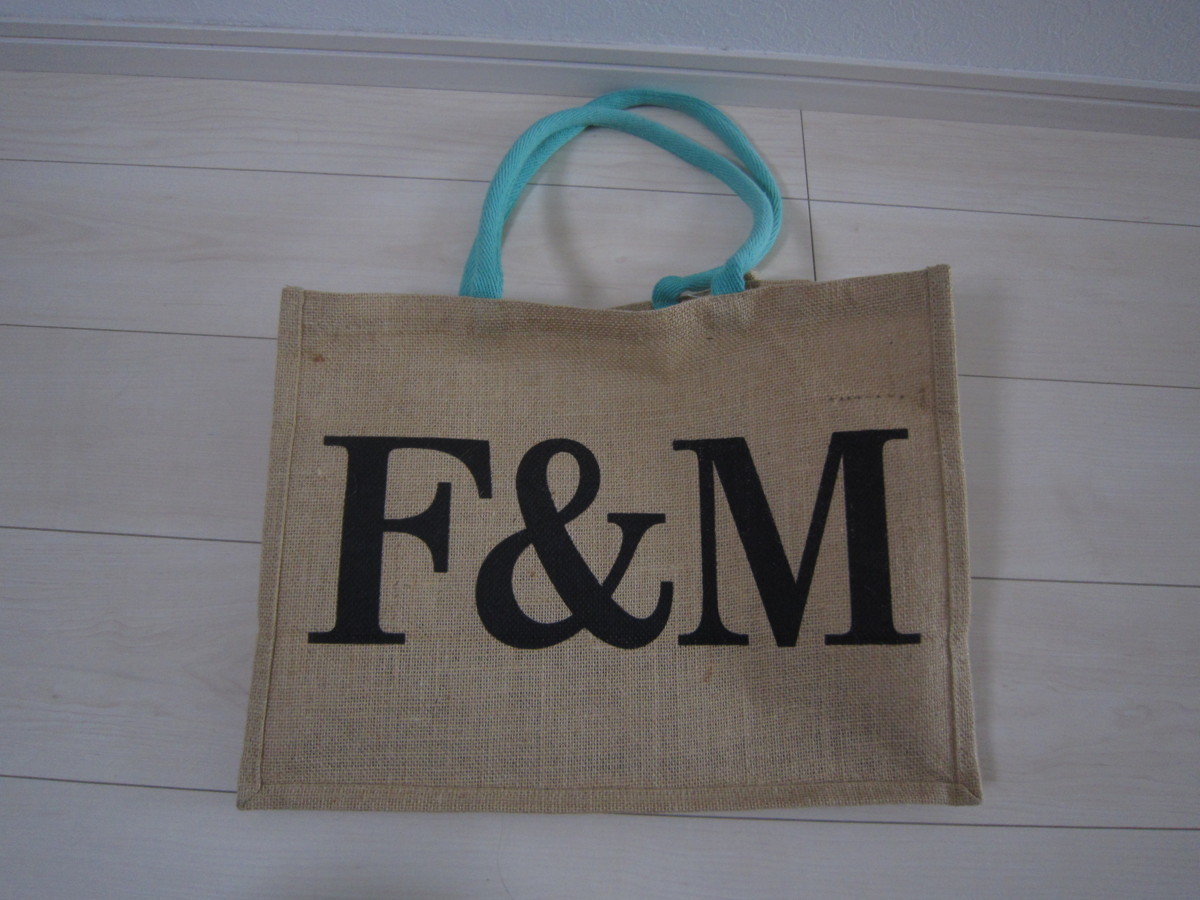 美品！fortum&mason フォートナム&メイソン F&M ロゴ エコバッグ トートバッグ ショッピングバック ジュードバッグ_画像1