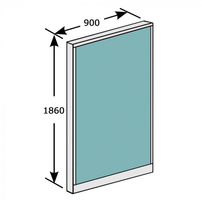 SEIKO FAMILY(生興)　Belfix(LPE)シリーズ ローパーティション 高さ1860mm 幅900mm(1枚)　LPE-1809　アクア(AQ)　77684_画像3