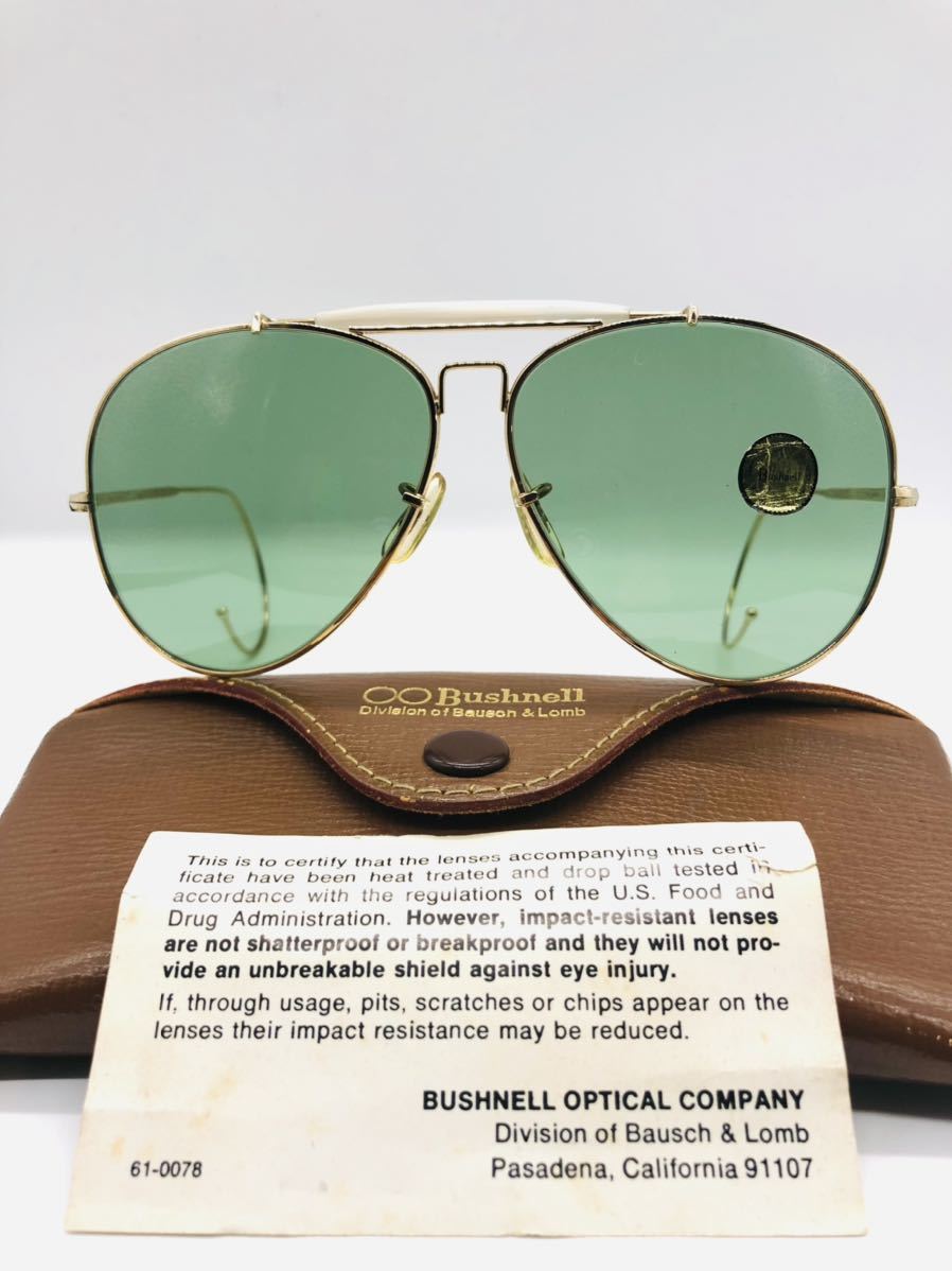 ビンテージ ボシュロム Bushnell サングラス (レア)レンズ ガラス #2 (薄いグリーン) BL USA