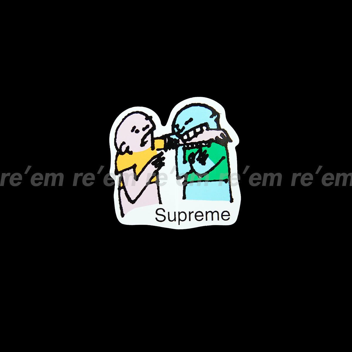 国内正規品新品未使用★Supreme 2019 19 FW 希少 非売品 Bite Sticker バイト ステッカー シール Box Logo ボックス ロゴ イラスト 送料込_画像1