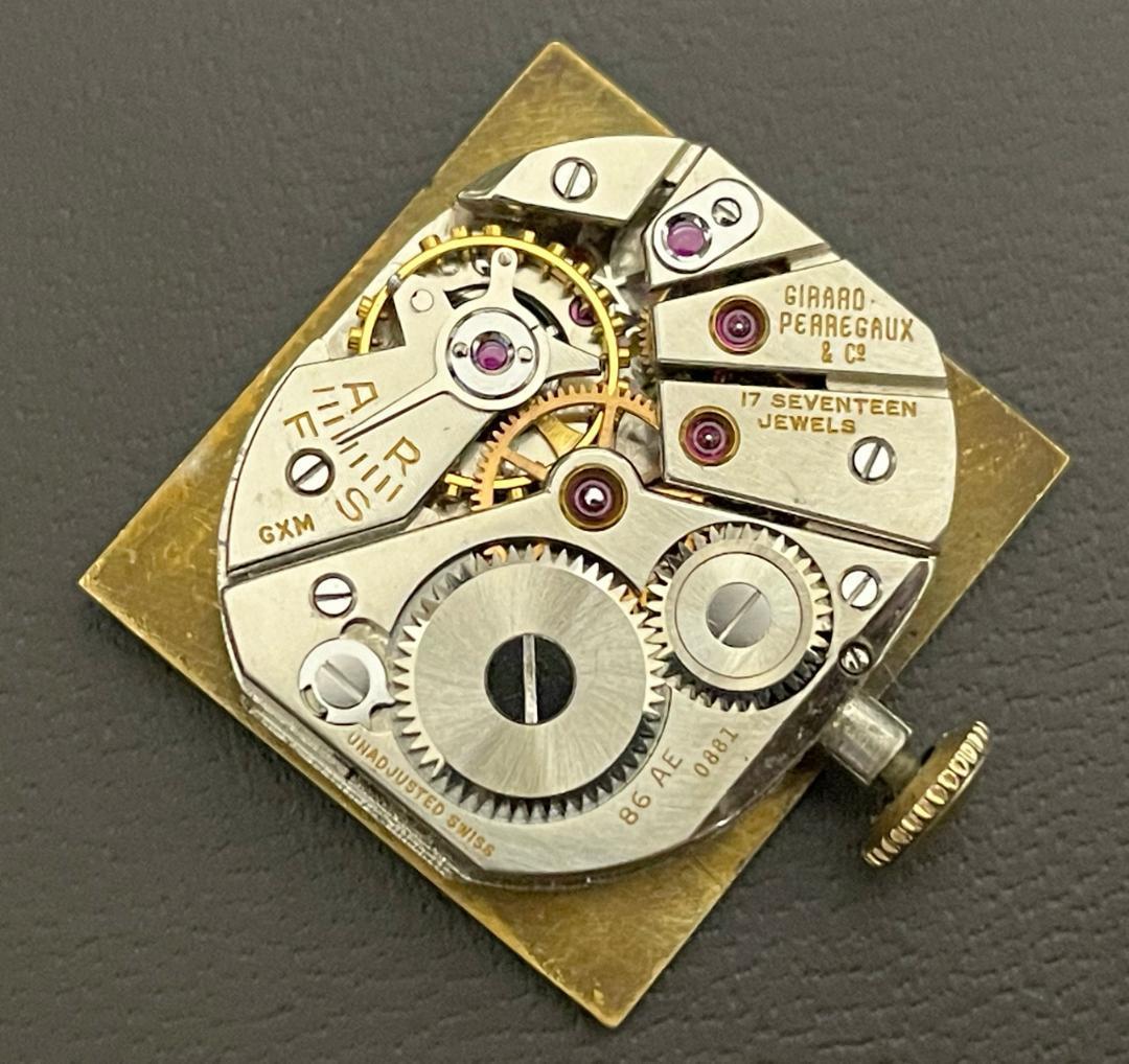 名品】ジラールペルゴ/Girard Perregaux/スクエア/1950's/ゴールド/金