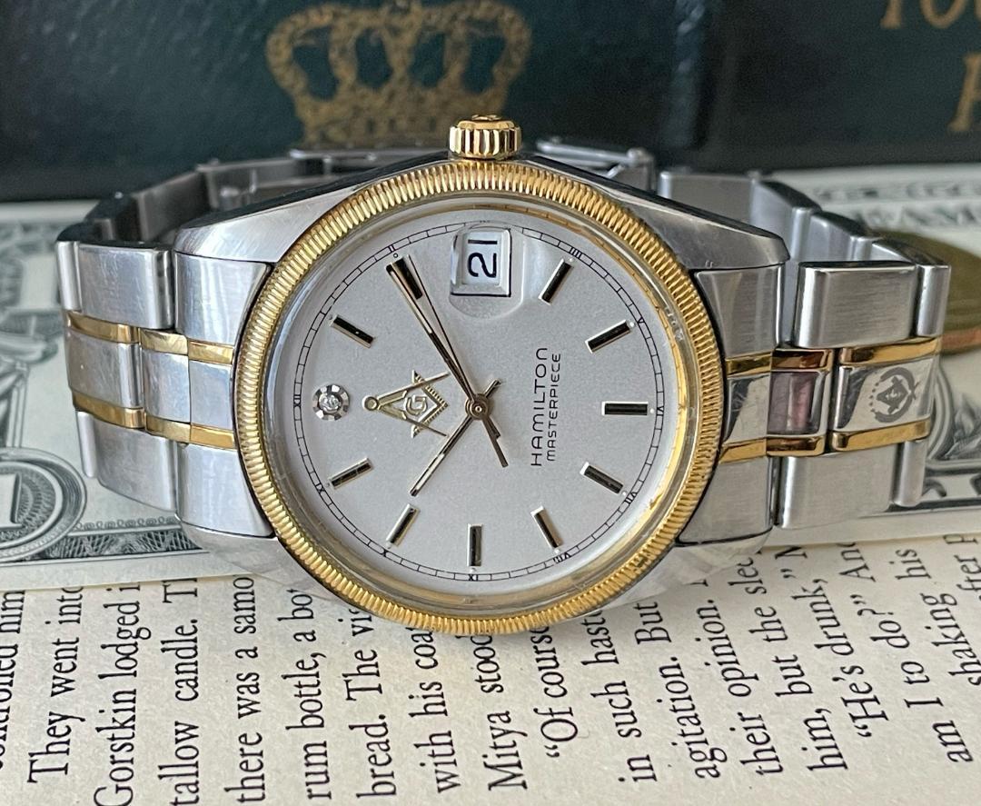 貴重】/ハミルトン /HAMILTON/フリーメイソン/2トーン クオーツ 貴重】/ハミルトン /HAMILTON/フリーメイソン/2トーン クオーツ