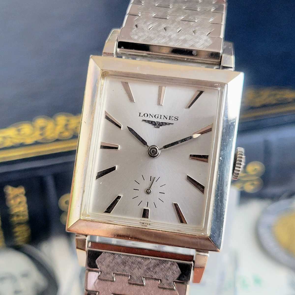 【美品】ロンジン/LONGINES/シルバー/1960年代/アンティーク/25mm/ヴィンテージ/手巻き/メンズ腕時計/動作良好/送料無料