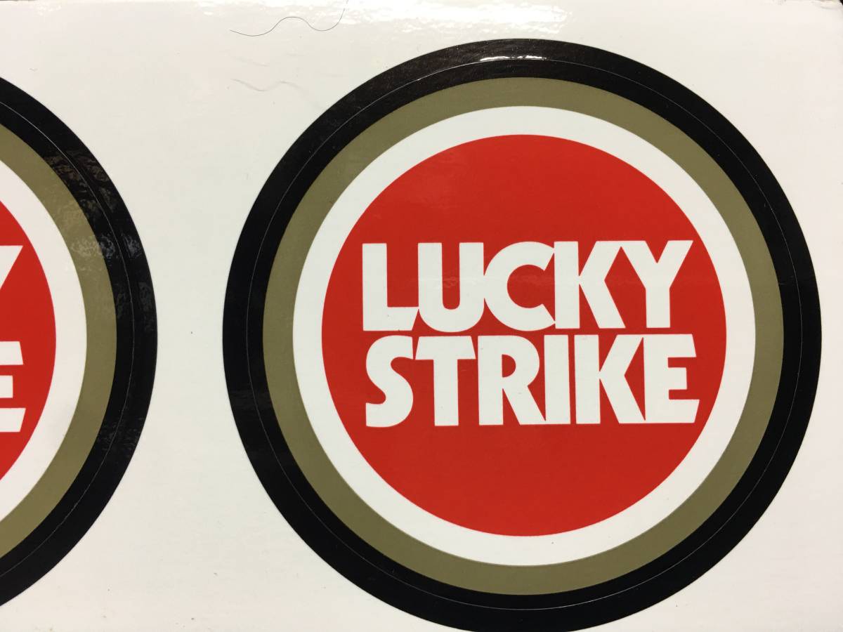 LUCKY STRIKE ラッキーストライク ステッカー シール レア 当時物 たばこ タバコ 煙草 ノベルティ 企業物 レース アイテム販促 非売品 珍品_画像3