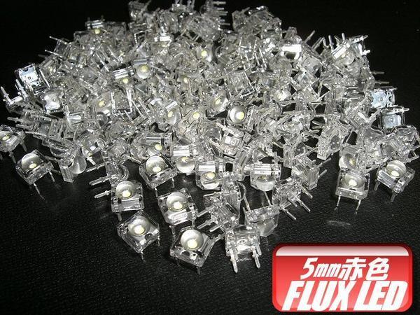 複数同梱可 高輝度 5mm FLUX LED 赤 まとめて 50個 セット 自作 電球 看板 基盤 mcd レッド B_画像2