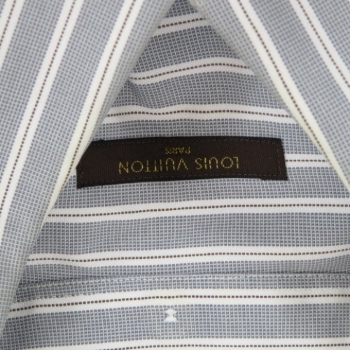 56310☆1円スタート☆LOUIS VUITTON ルイヴィトンYシャツストライプ服S