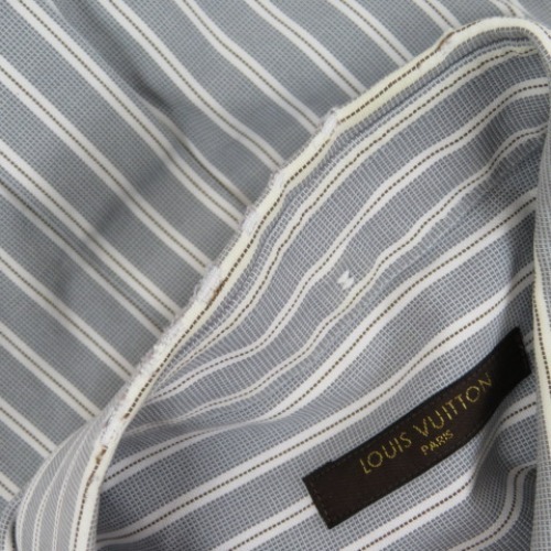 56310☆1円スタート☆LOUIS VUITTON ルイヴィトンYシャツストライプ服S