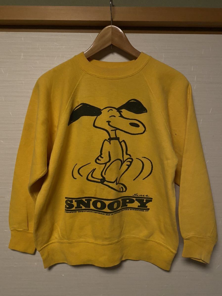 希少 L オリジナル 60s SNOOPY スヌーピー SPRUCE スウェット 染み込み