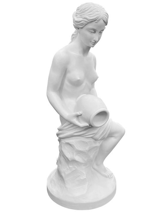 イタリア製 女性像 水瓶を持つ女性 高さ約53cm made in itary mod1312 石像 彫刻 置物 オブジェ コスモラックス_画像3