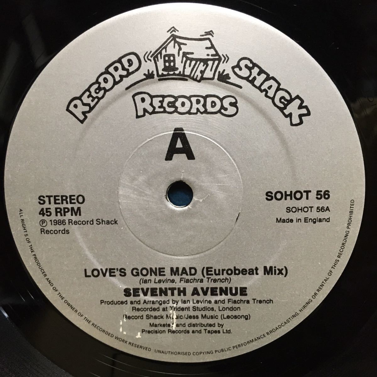 12' ペラジャケUK盤 SEVENTH AVENUE / LOVE'S GONE MADの画像3