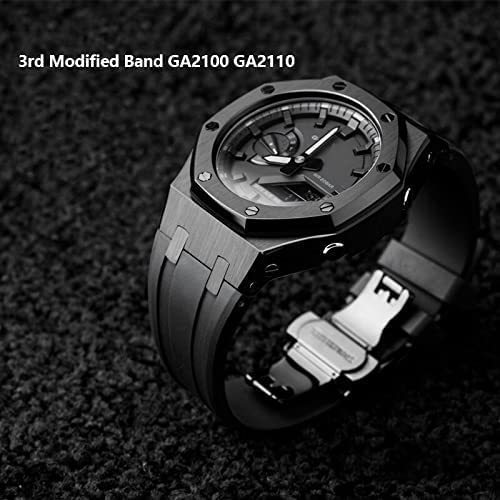 G-SHOCK GA2100 GA2110カスタム ベゼル&ベルトセット 黒&黒 オール