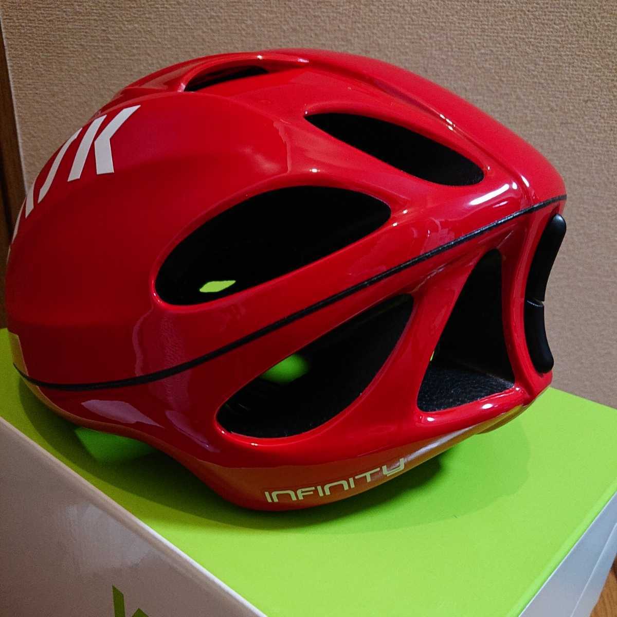 新品未使用☆KASK インフィニティ INFINITY Lサイズ59-62cm カスク 赤 レッド 自転車 ヘルメット ロードバイク エアロ JCF公認シール付き_画像7