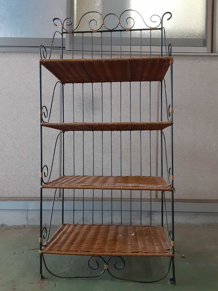  through .] pick up limitation Not ship] antique rattan rack display shelf stylish interior Country Asian old furniture shelves display case miscellaneous goods storage 