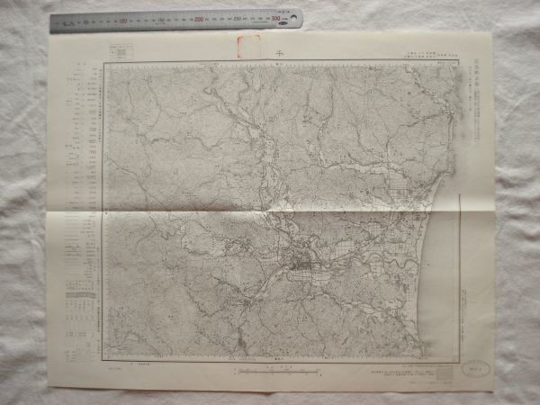 【古地図 昭和30年代】『平』五万分一地形図白河2号【福島 いわき市 常磐線 磐越東線 炭鉱専用鉄道 石材用軌道 片倉製糸工場 磐城セメント